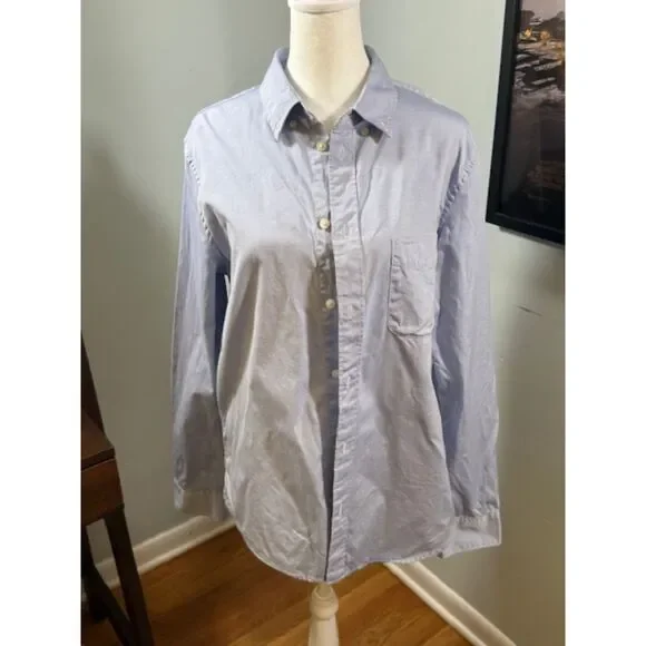 Everlane Light Blue Button Up Shirt S Long Sleeve Ethical Sustainable Cotton - Picture 1 of 6